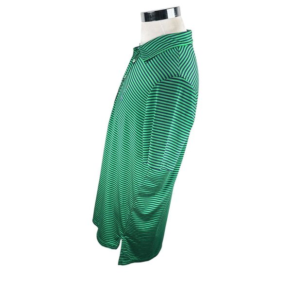 RLX Ralph Lauren Polo Shirt Men’s Medium Green Striped Short Sleeve Merion Golf - Picture 3 of 8